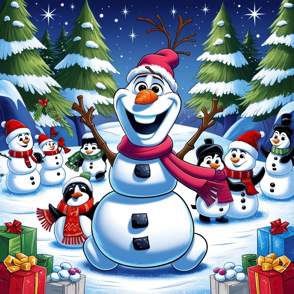 Leonardo phoenix a whimsical and playful illustration of olaf 2